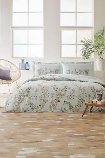 Özdilek Nevresim Takımı Çift Kişilik Ranforce Romantic Touch Mint