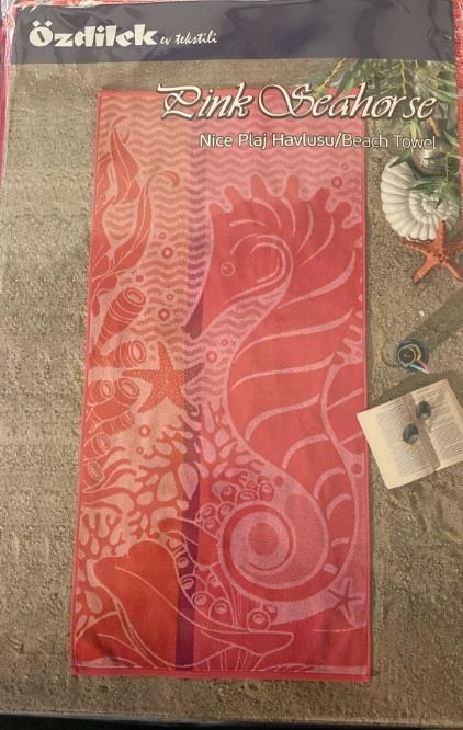 Özdilek Havlu Plaj 70*150 Nice Pınk Seahorse