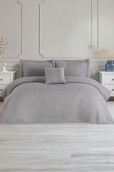 Özdilek Yatak Örtüsü Çift Kişilik Stone Gri