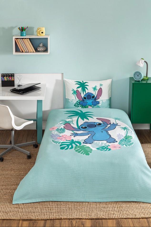 Özdilek Pike Takımı Tek Kişilik Lisanlı Stıtch Summer Mint