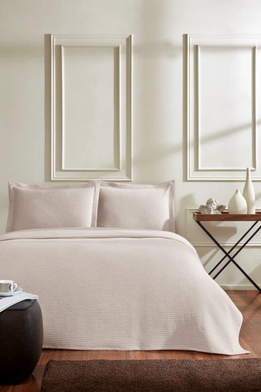 Özdilek Yatak Örtüsü Çift Kişilik Strıpe Bej