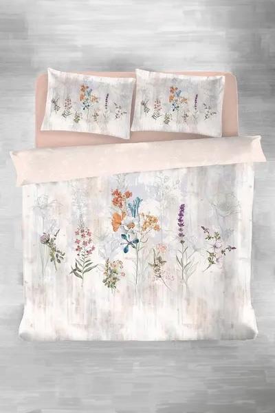 Nev Nevresim Takımı Çift Kişilik Ranforce Floraıson Somon