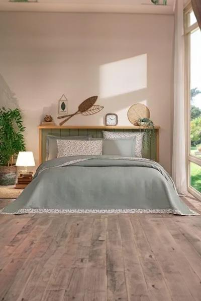 Özdilek Pike Takımı Çift Kişilik Jakar Biyeli Yeşil