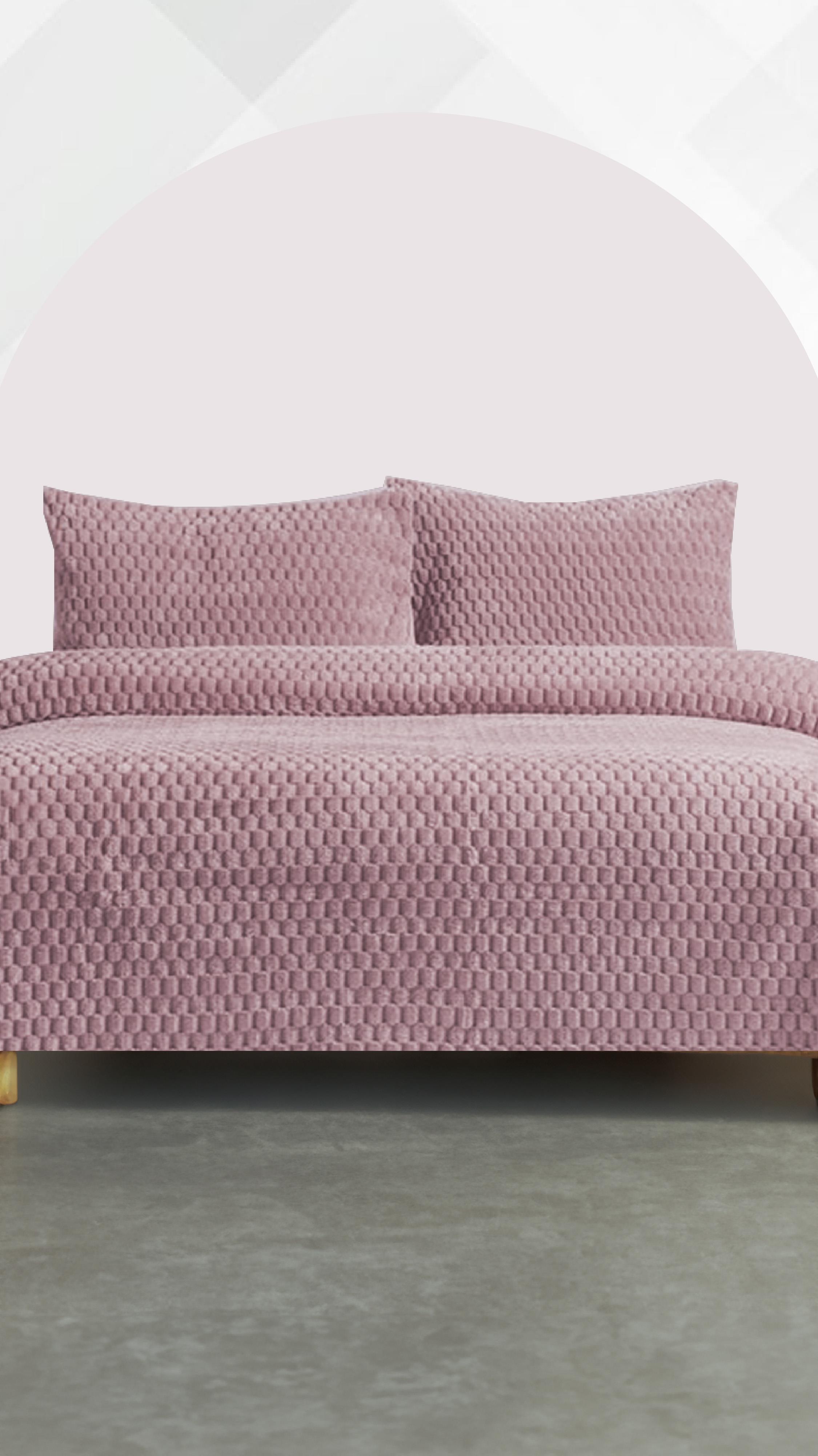 Özdilek Battaniye Seti Çift Kişilik Polo Lila