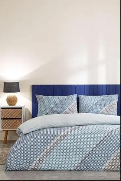 Nev Nevresim Takımı Tek Kişilik Ranforce Minimale Mavi