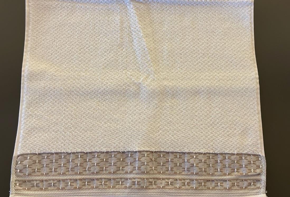 Özdilek Banyo Havlusu 90*150 Strap Beyaz-Bej (Dy)