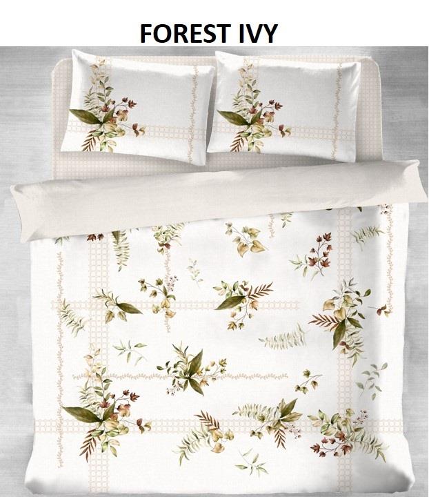 Nev Nevresim Takımı Tek Kişilik Ranforce Ivy Forest Krem