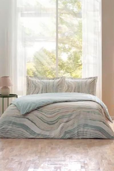 Özdilek Nevresim Takımı Çift Kişilik Kapitone Natural Marble Mint