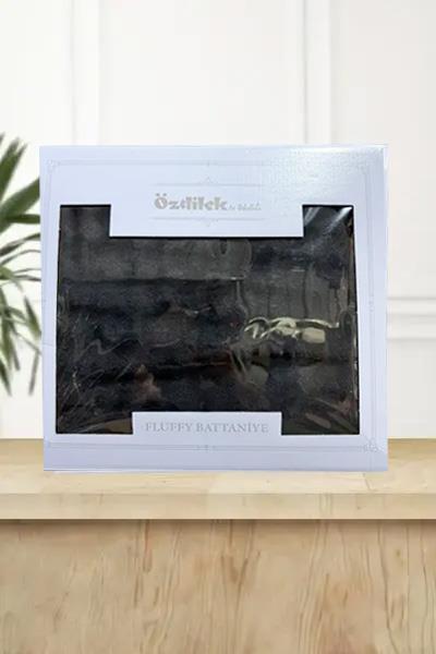 Özdilek Battaniye Çift Kişilik Fluffy Black